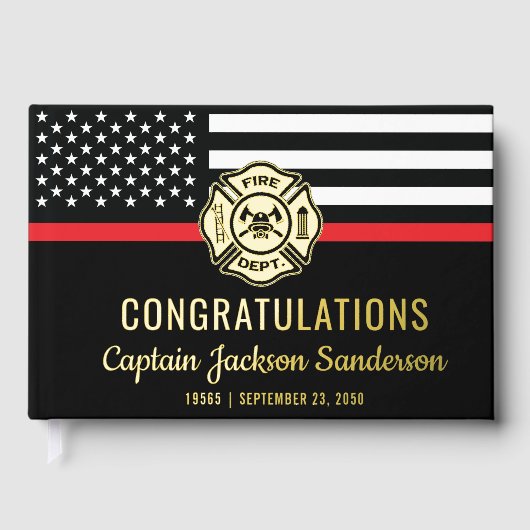 Brandweer Brandweer Brandweer Pensionering Gastenboek (Voorkant)