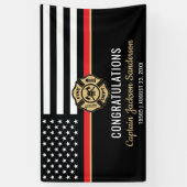 Brandweer Brandweer Brandweer Pensionering Spandoek (Verticaal)