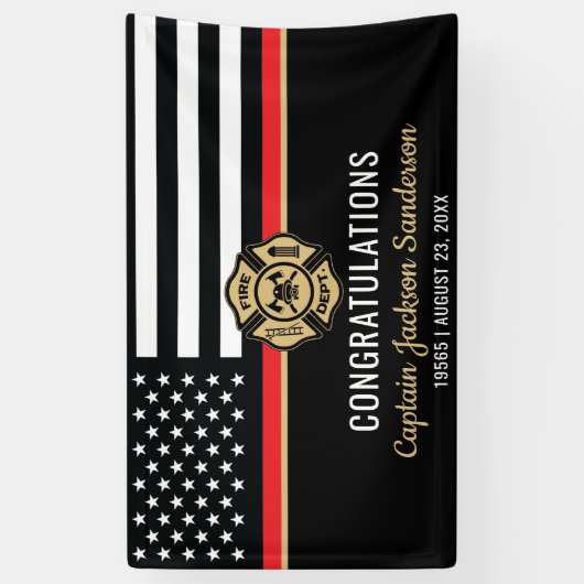 Brandweer Brandweer Brandweer Pensionering Spandoek (Verticaal)