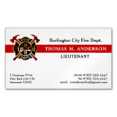 Brandweer Brandweer Custom Logo Brandweerman Magnetisch Visitekaartje (Voorkant)