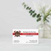 Brandweer Brandweer Custom Logo Brandweerman Visitekaartje (Staand voorkant)