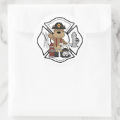 Brandweer Brandweer Dept Beer Ronde Sticker (Tas)