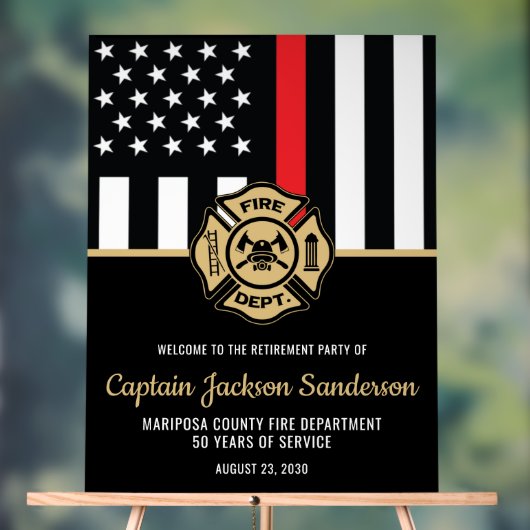 Brandweer Brandweer Pensioen Partij Acryl Bord (Neutraal)