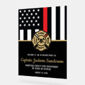 Brandweer Brandweer Pensioen Partij Acryl Bord (Hoek)