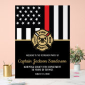 Brandweer Brandweer Pensioen Partij Acryl Bord (Huwelijk)