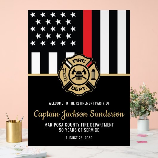 Brandweer Brandweer Pensioen Partij Acryl Bord (Huwelijk)