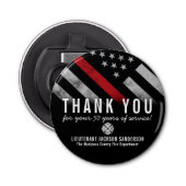 Brandweer Brandweer Pensioen Partij Button Flesopener (Voorkant)