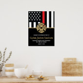 Brandweer Brandweer Pensioen Partij Poster (Keuken)