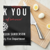 Brandweer Brandweer Pensioen Partij Theedoek (Quarter Fold)