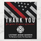 Brandweer Brandweer Pensioen Partij Wijn Etiket (Enkel label)