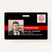 Brandweer Brandweerman ID Foto Brandweerman ID Badge (Voorkant)