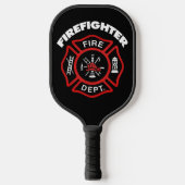 Brandweer brandweerman pickleball paddle (Voorkant)