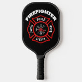 Brandweer brandweerman pickleball paddle (Achterkant)
