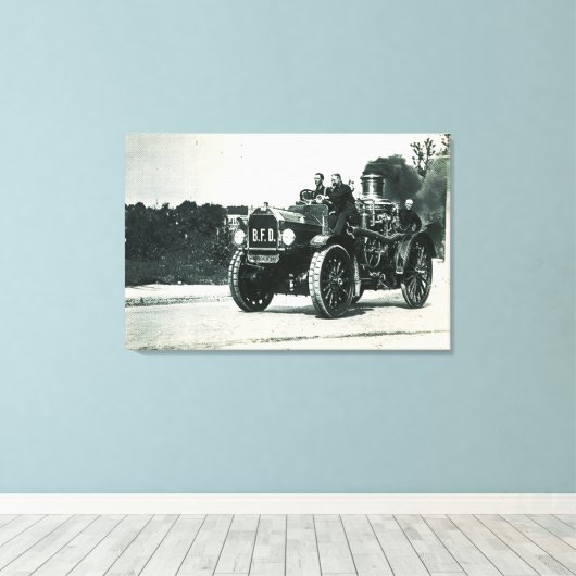 Brandweer Brockton - Motornummer 1 Canvas Afdruk (Insitu (Houten vloer))