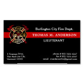 Brandweer Custom Logo Brandweerman Brandweerman Magnetisch Visitekaartje (Voorkant)