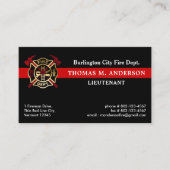 Brandweer Custom Logo Brandweerman Brandweerman Visitekaartje (Voorkant)