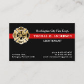 Brandweer Custom Logo QR Code Brandweerman Visitekaartje (Voorkant)