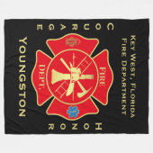 Brandweer embleem moed eer ontwerp fleece deken (Voorkant (Horizontaal))