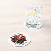 Brandweer Embleem van moed en toewijding Ronde Kartonnen Onderzetter (Insitu)