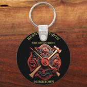 Brandweer Embleem van moed en toewijding Sleutelhanger (Voorkant)