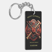 Brandweer Embleem van moed en toewijding Sleutelhanger (Voorkant Links)
