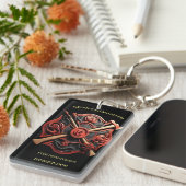 Brandweer Embleem van moed en toewijding Sleutelhanger (Voorkant Rechts)