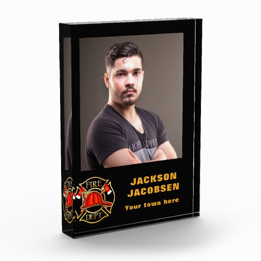 Brandweer Emblem Fotoblokken (Links)