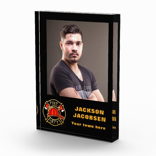 Brandweer Emblem Fotoblokken (Rechts)