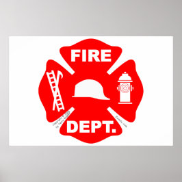 Brandweer Emblem - Poster