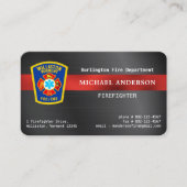 Brandweer Emblem Red Silver Firefighter Visitekaartje (Voorkant)