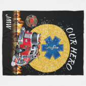 Brandweer - EMS Fleece Deken (Voorkant (Horizontaal))