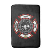 Brandweer en brandweer en brandweer badmat (Voorkant Verticaal)