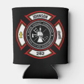 Brandweer en brandweer en brandweer blikjeskoeler (Achterkant)