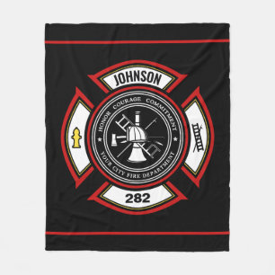 Brandweer en brandweer en brandweer fleece deken