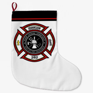Brandweer en brandweer en brandweer grote kerstsok