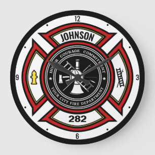 Brandweer en brandweer en brandweer grote klok