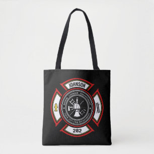 Brandweer en brandweer en brandweer tote bag