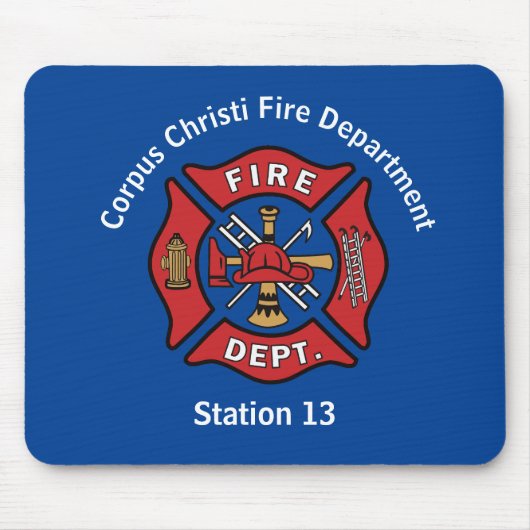 Brandweer en stationsnummer muismat (Voorkant)