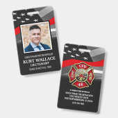 Brandweer Foto Brandweerman ID Badge (Voor- en achterkant)