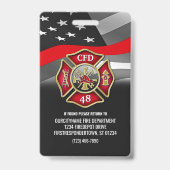 Brandweer Foto Brandweerman ID Badge (Achterkant)