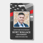 Brandweer Foto Brandweerman ID Badge (Voorkant)