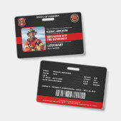  brandweer foto-ID Badge (Voor- en achterkant)