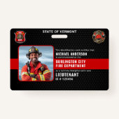  brandweer foto-ID Badge (Voorkant)