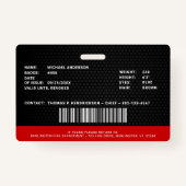  brandweer foto-ID Badge (Achterkant)