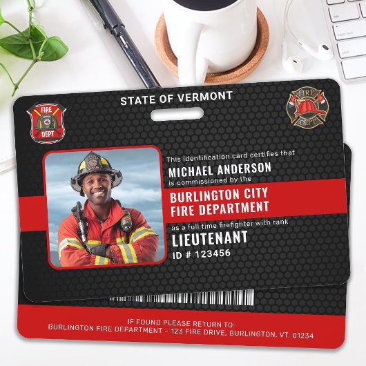  brandweer foto-ID Badge