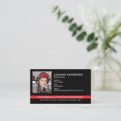  brandweer foto visitekaartje (Staand voorkant)