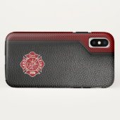 Brandweer Gedrukt Leder Case-Mate iPhone Case (Achterkant (horizontaal))