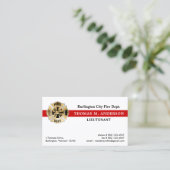 Brandweer Gepersonaliseerde QR Code Brandweerman Visitekaartje (Staand voorkant)