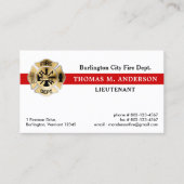 Brandweer Gepersonaliseerde QR Code Brandweerman Visitekaartje (Voorkant)