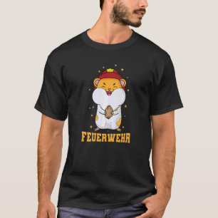 Brandweer Hamster met Brandwerende helm T-shirt